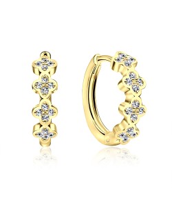 Gold Plated Silver Huggies Earring HO-1651-GP